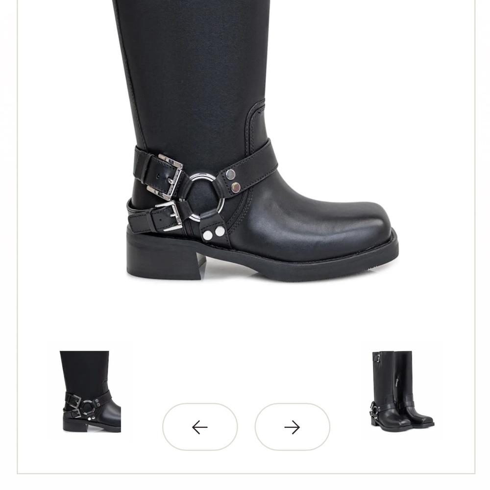 New in box Michael Kors Black Combat & Moto Boots - Picture 5 of 16